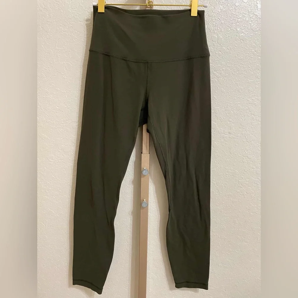 Lululemon Align II High-Rise 25” Leggings Dark Olive Size 6 - Picture 3 of 8